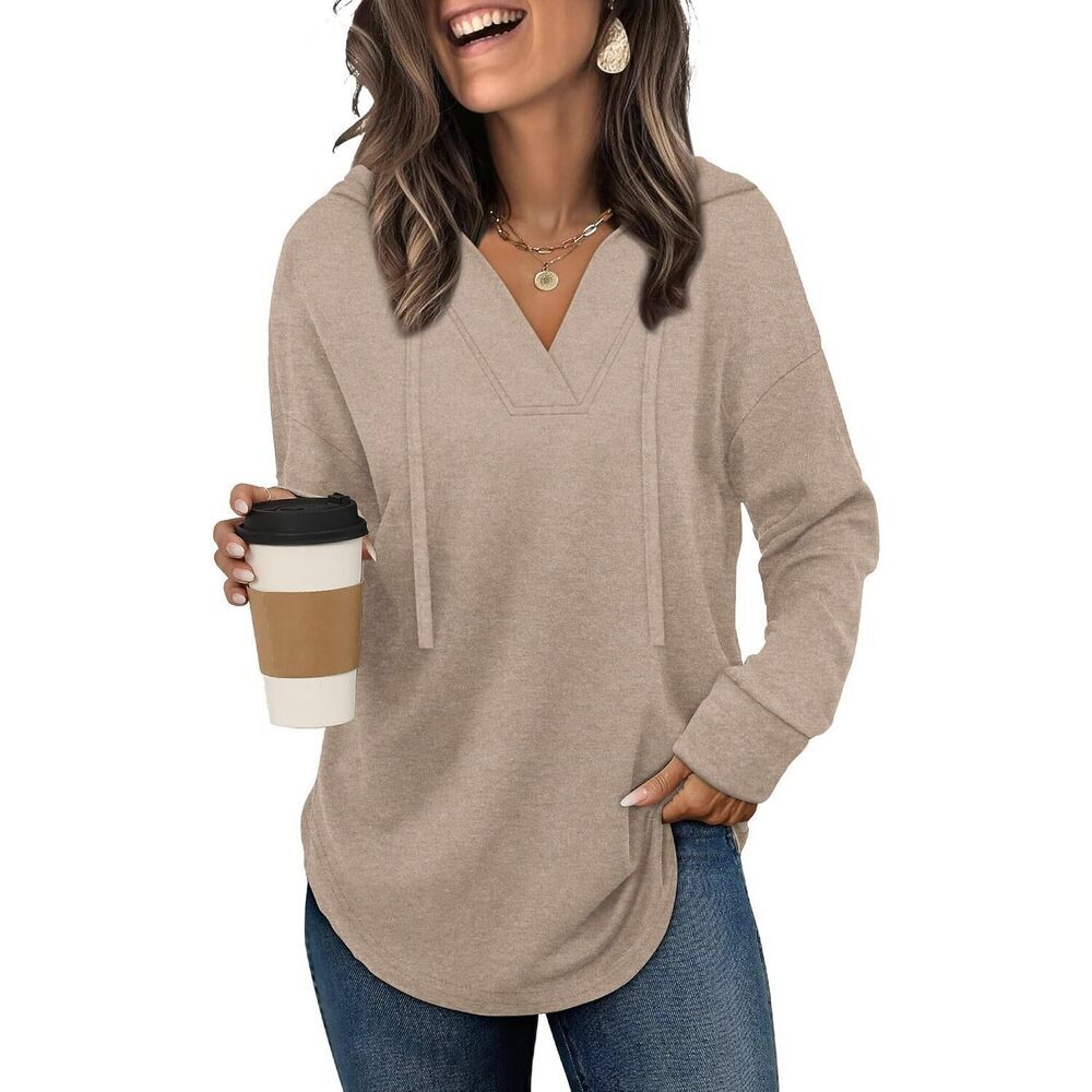 BRAND NEW Sampeel Hoodie V Neck Oversized Plus Size Trendy Fall Fashion